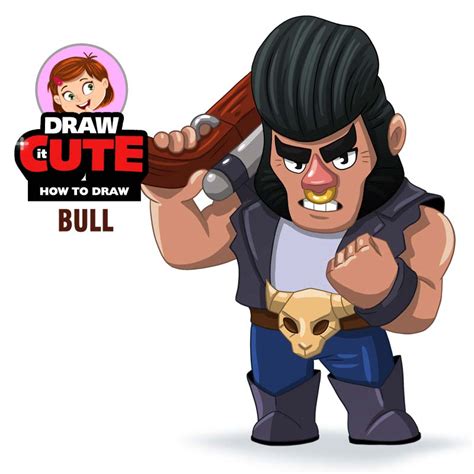 How to draw Bull Brawl Stars Character YouTube