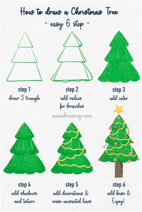 How To Draw Christmas Tree Branches