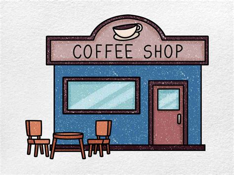 Hand Draw Paris Coffee Shop Stock Illustration Download