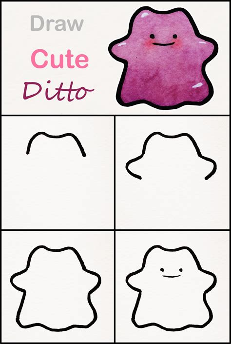 Learn How to Draw Ditto from Pokemon GO (Pokemon GO) Step