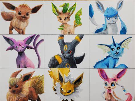 Draw ALL the Eeveelutions! by Yestolgia on DeviantArt