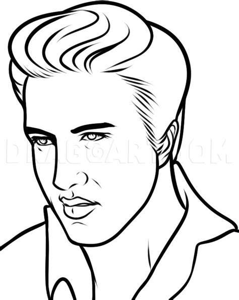 How To Draw Elvis Presley For Kids