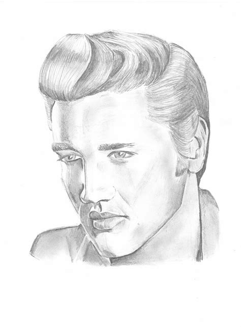 Learn How to Draw Elvis Presley (Singers) Step by Step