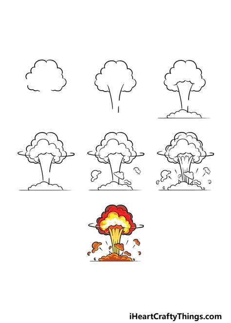 Nuclear Explosion Clipart Drawn Nuclear Explosion