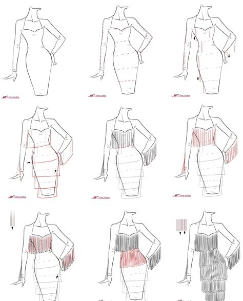 Sketch of fashion design step by step by VegakaVGK on