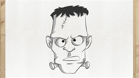 How to draw Frankenstein Cute, Easy Draw Face and Head