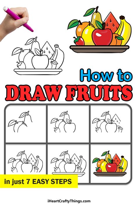 How To Draw Fruit Step By Step How To Draw Fruits Step By