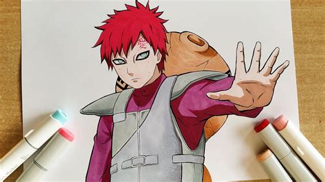 HOW TO DRAW GAARA STEP BY STEP NARUTO PENCIL DRAWING
