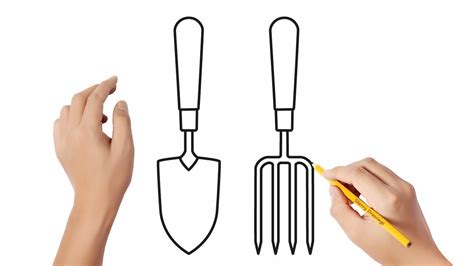 How To Draw Garden Tools