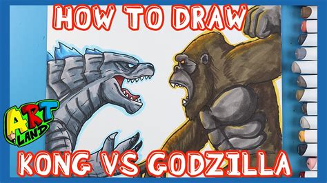 how to draw godzilla vs kong easy