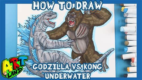 How to draw King Kong Step by Step // GODZILLA VS KONG