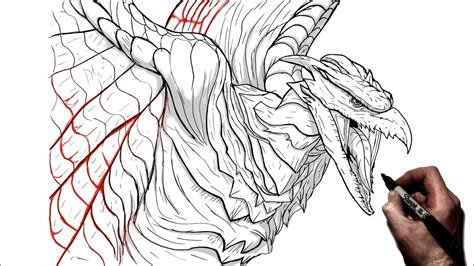 how to draw godzilla vs rodan