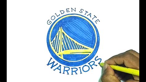how to draw golden state warriors logo
