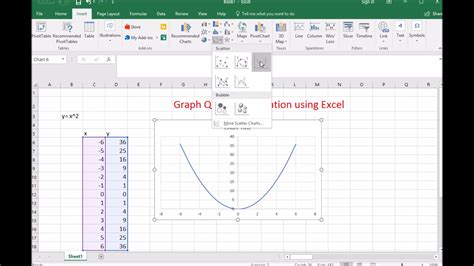 how to draw graph in excel from equation