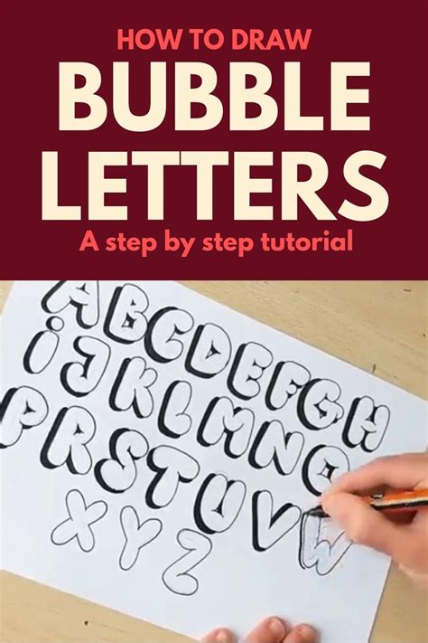 How To Draw In Bubble Letters