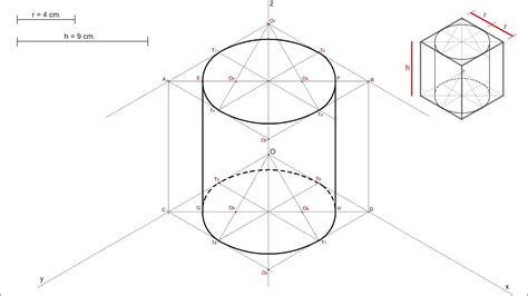 Isometric View of Cylinder Engineering Drawing 10.2