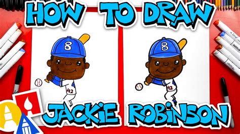 how to draw jackie robinson for kids