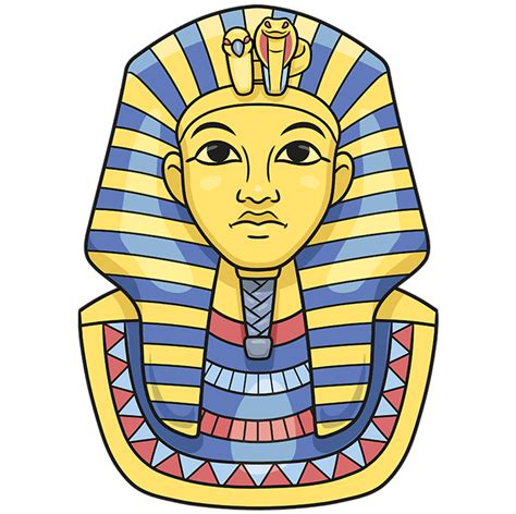 How To Draw King Tut Mirror image, For kids and Kid