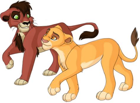 The lion king II Kovu and Kiara drawing by