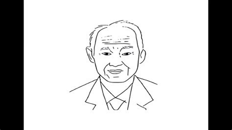 how to draw lee kuan yew