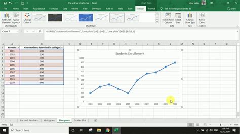 how to draw line chart in excel sheet