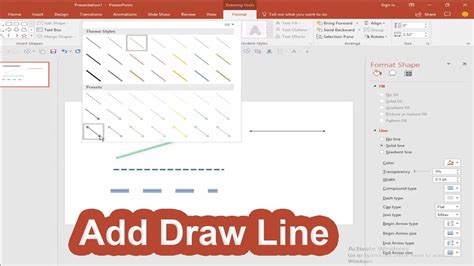 how to draw line in table in ppt