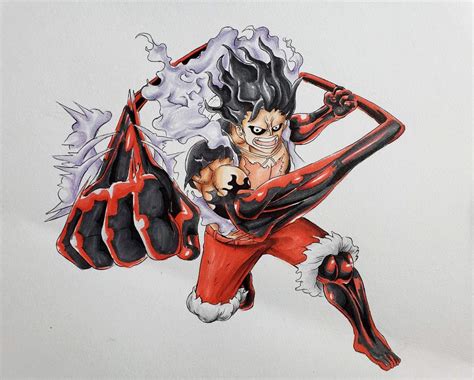 how to draw luffy gear 5