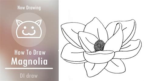 Step By Step, How To Draw, Color A White Magnolia Flower