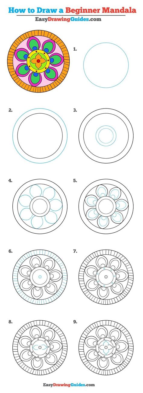 how to draw mandalas step by step pdf with pencil