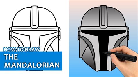 How To Draw The Mandalorian Sketch Tutorial YouTube