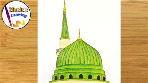 Outline Masjid E Nabvi Drawing Nusagates