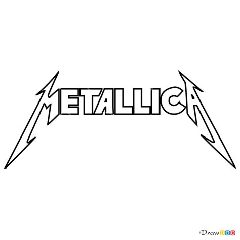 how to draw metallica logo