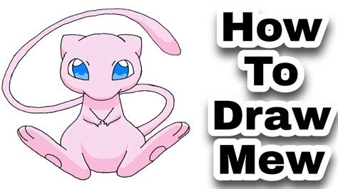 how to draw mew step by step