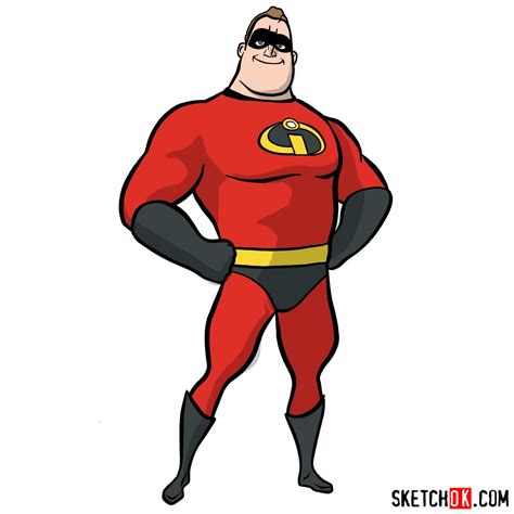 How to Draw Mr. Incredible from The Incredibles 2 (Part 1