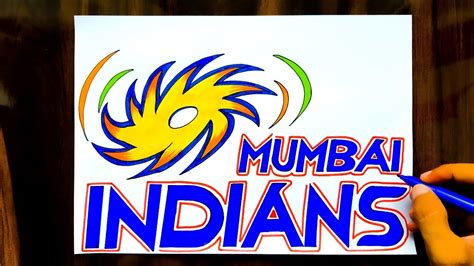 how to draw mumbai indians logo