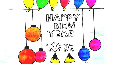 Happy New Year Lettering Drawing Stock Vector Art & More