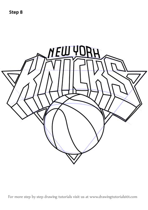 how to draw new york knicks logo