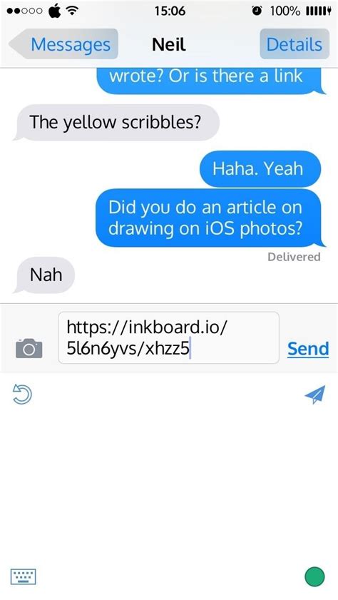 how to draw on a photo in a text message