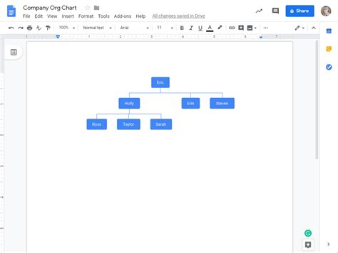 How To Draw Organization Chart In Google Docs
