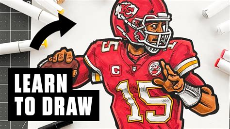 How To Draw Patrick Mahomes Step By Step