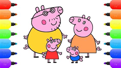 Peppa Pig Family Coloring Pages at GetDrawings Free download