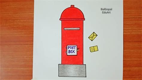 Easy Step For Kids How To Draw a Mail Box Coloring Book