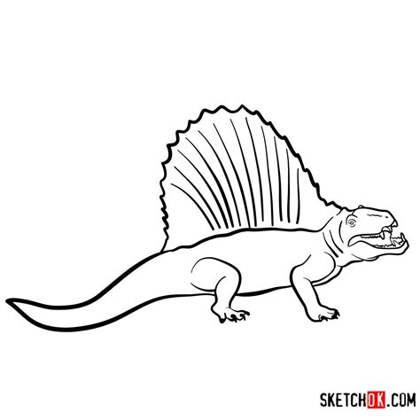 How to draw a Parasaurolophus Extinct Animals Sketchok