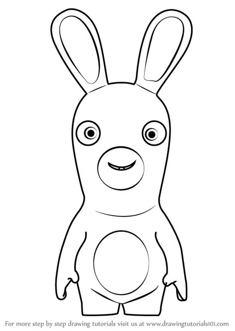 How to Draw a Rabbid from Rayman Raving Rabbids 2 11 Steps