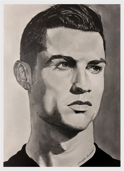 how to draw ronaldo in pencil