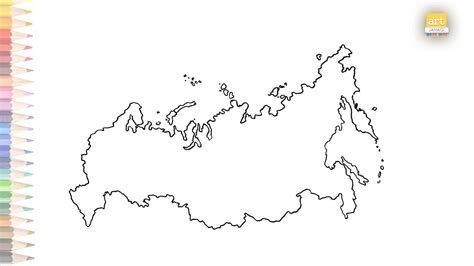 Simple Only Sharp Corners Map Of Russia Vector Drawing