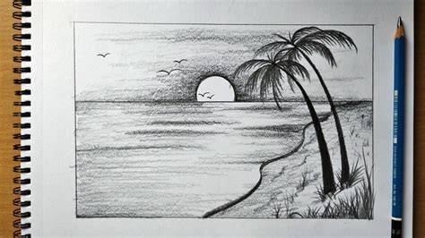 How To Draw a Seascape, Waves, Skies, Graphite Pencil Tutorial YouTube