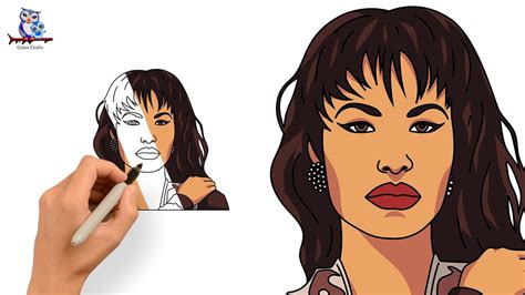 how to draw selena quintanilla step by step