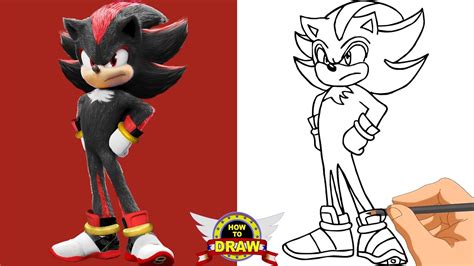 how to draw shadow the hedgehog movie