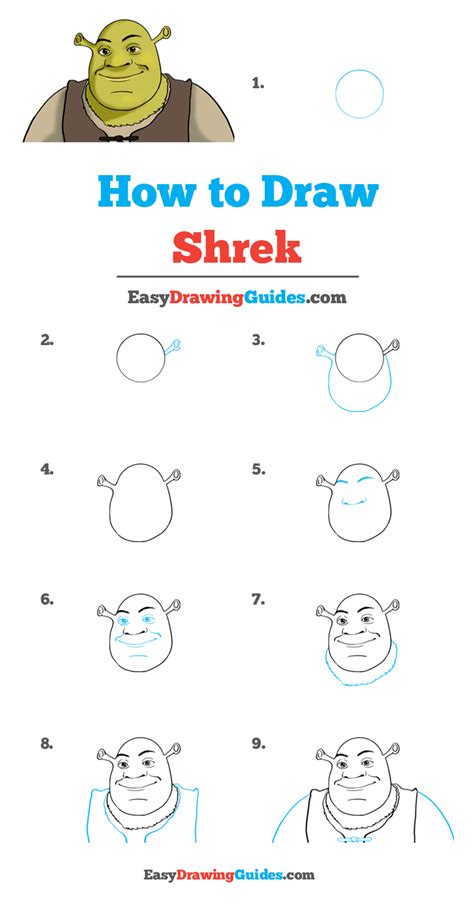 How to Draw Shrek, StepbyStep Drawings, Drawing